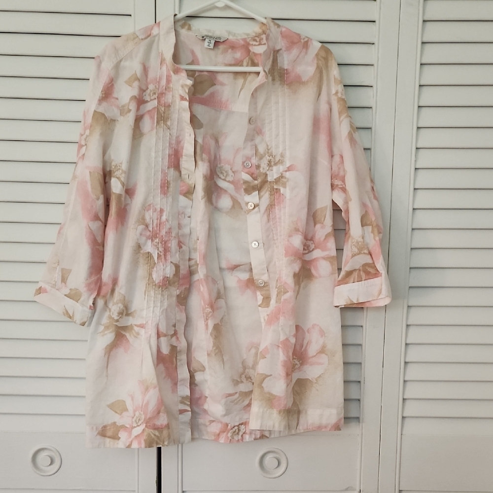 SPANNER Cream and Pink Blouse